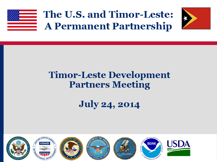 Timor-Leste Development Partners Meeting (TLDPM)