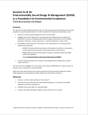 4.5-Day Basic EC-ESDM - Session 2a: Environmental Compliance for ESDM - Summary