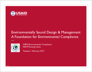 4.5-Day Basic EC-ESDM - Session 2a: Environmental Compliance for ESDM - Presentation