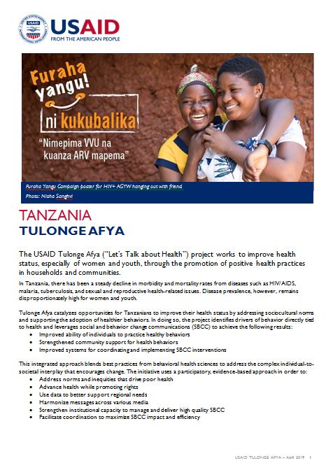 Tulonge Afya - Fact Sheet