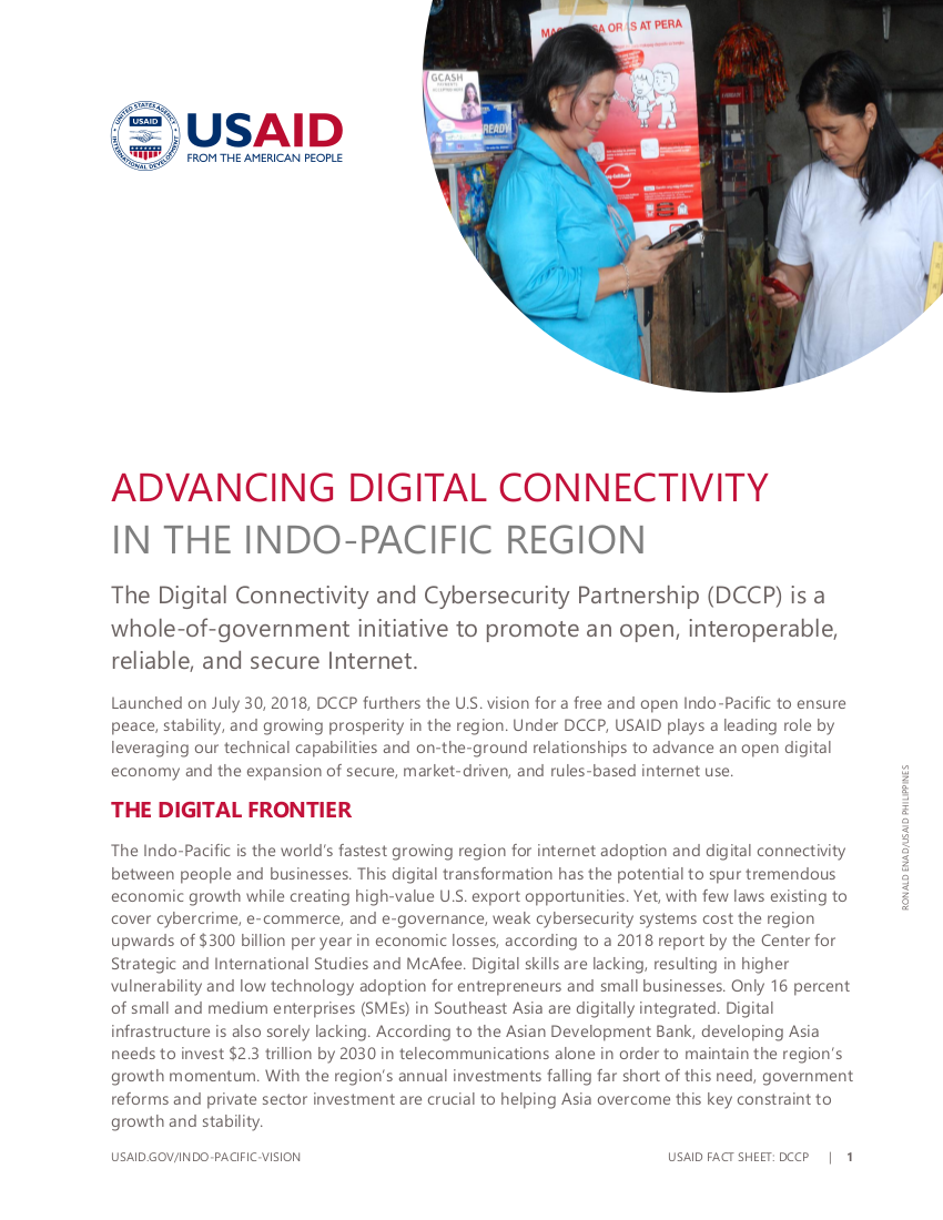 Fact Sheet: Advancing Digital Connectivity in the Indo-Pacific Region