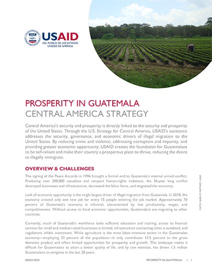 Prosperity in Guatemala: Central America Strategy