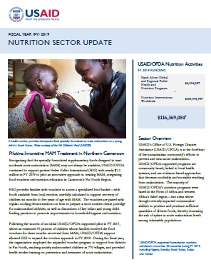 USAID-OFDA Nutrition Sector Update - FY 2019