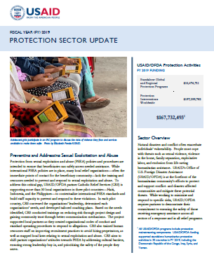 USAID-OFDA Protection Sector Update - FY 2019