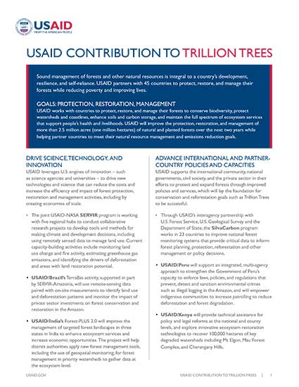 USAID Contribution to Trillion Trees