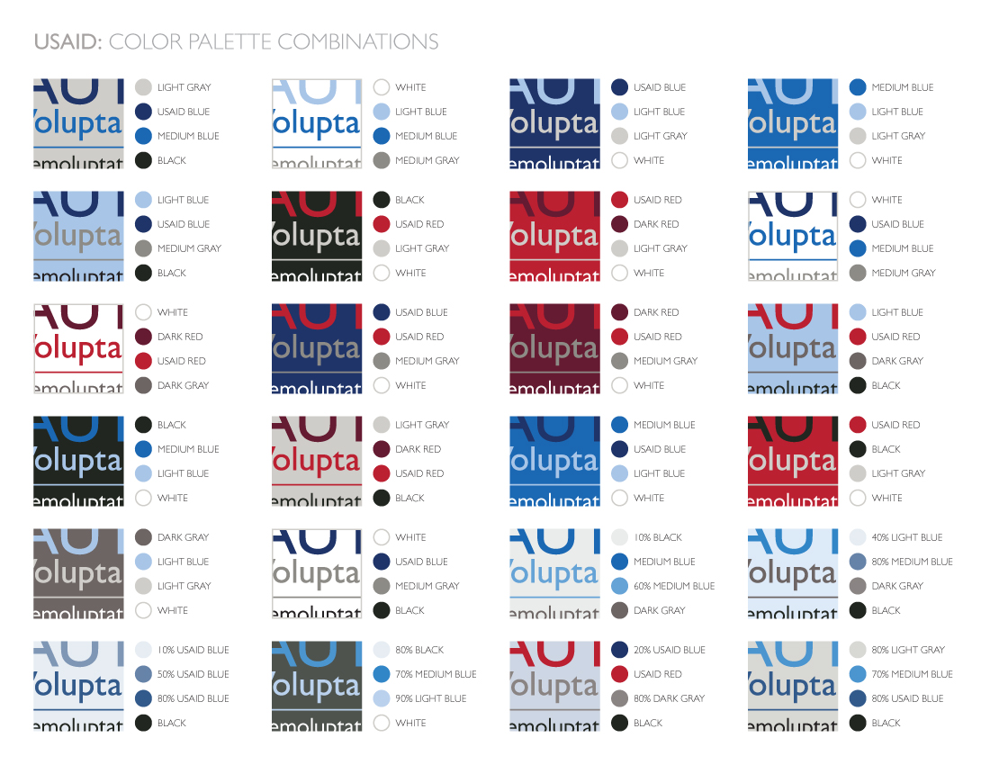 Suggested Color Combinations - USAID Branding