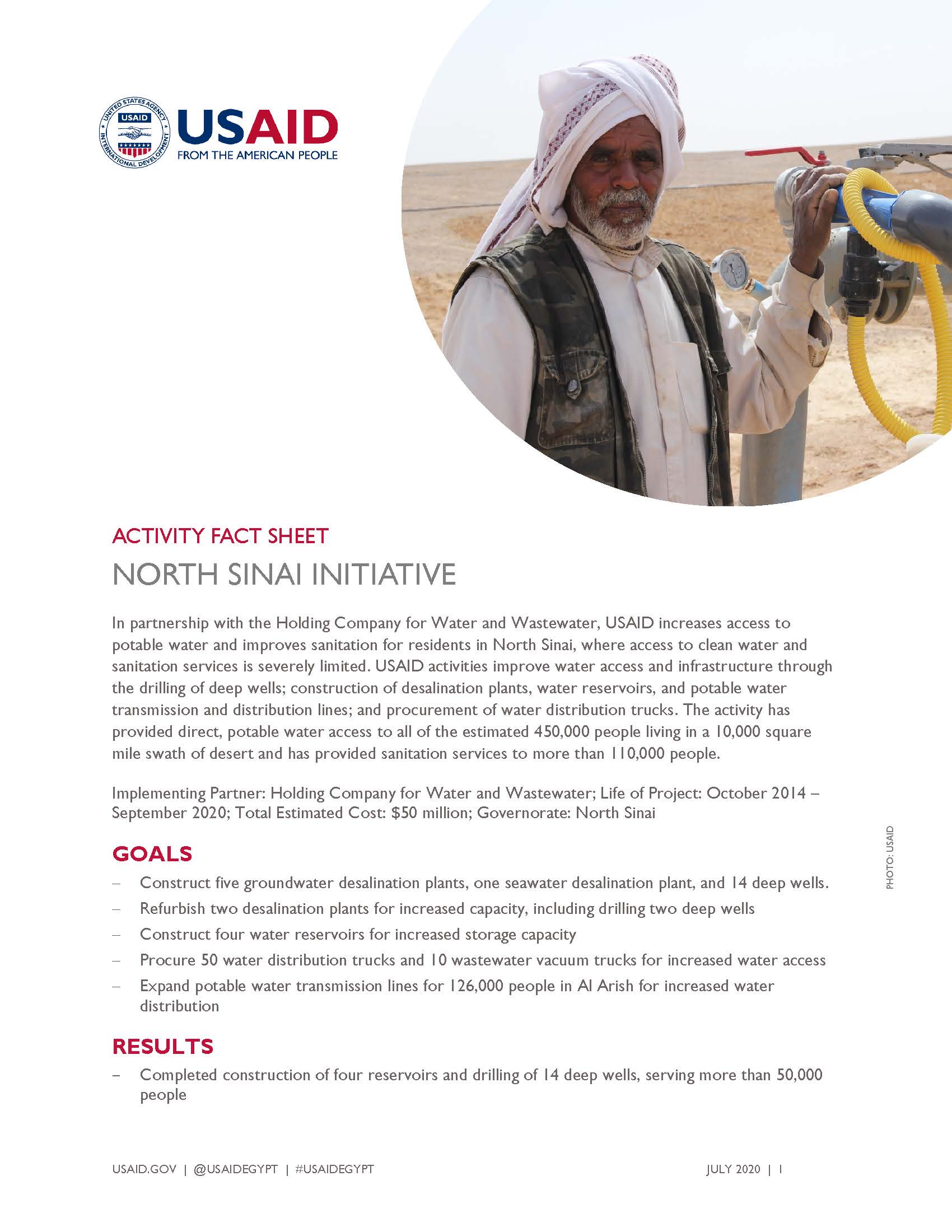 USAID/Egypt Activity Fact Sheet: North Sinai Initiative