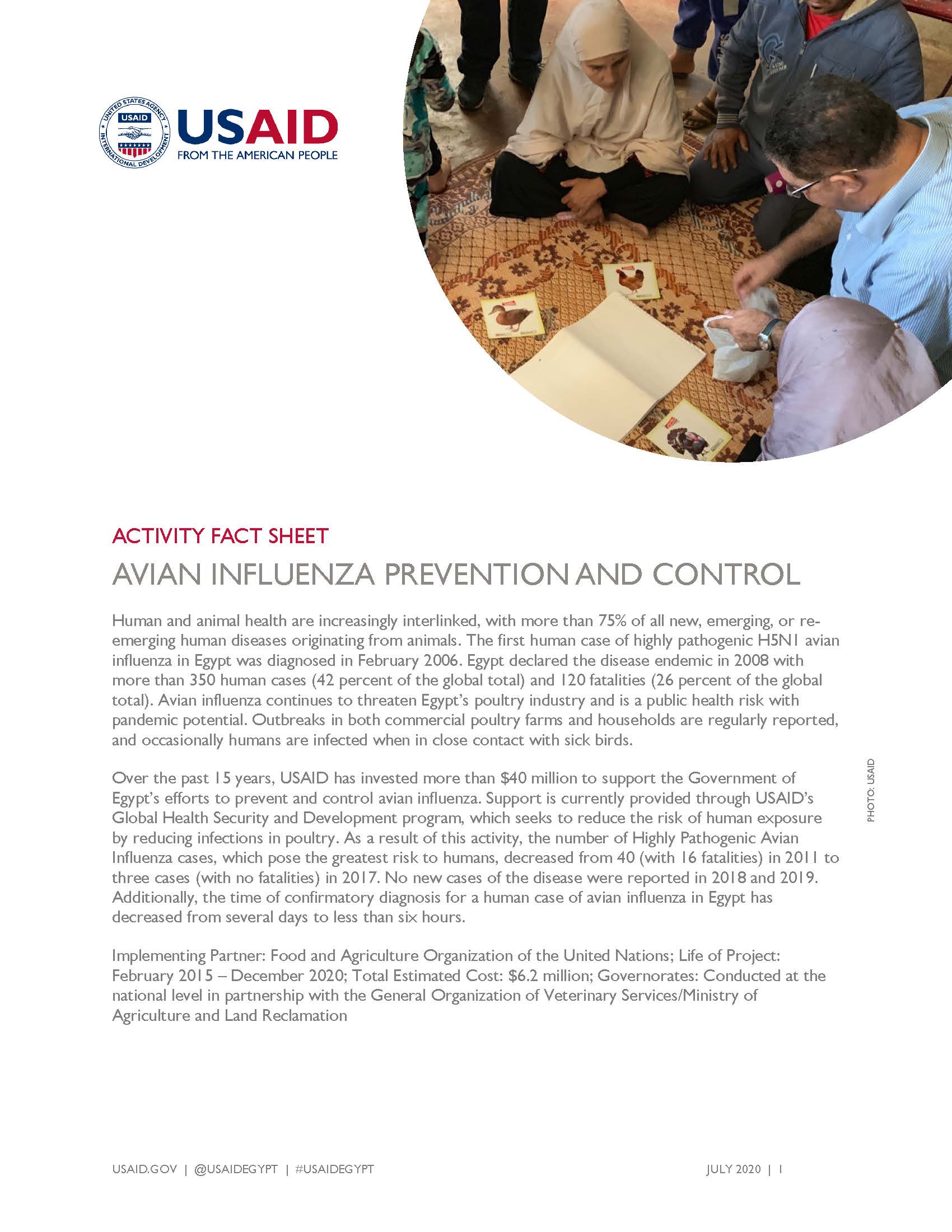 USAID/Egypt Activity Fact Sheet: Avian Influenza