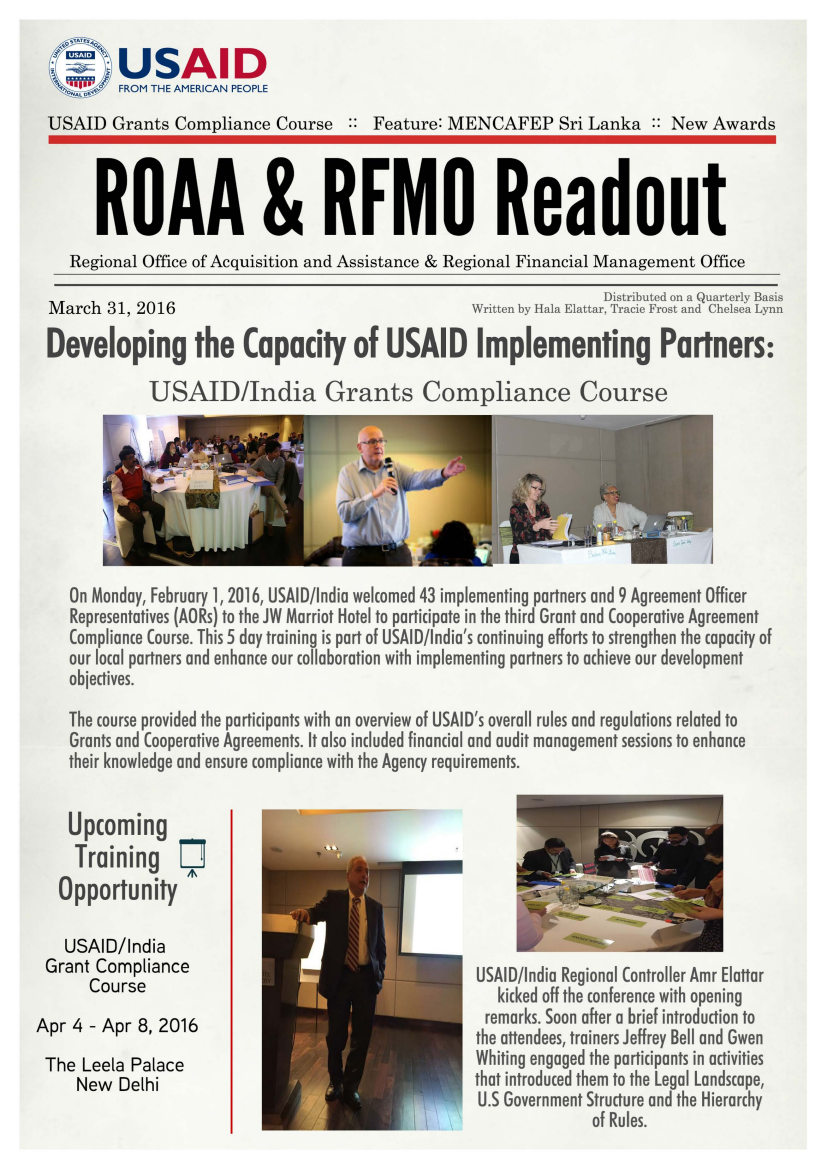 ROAA & RFMO Readout - March 2016