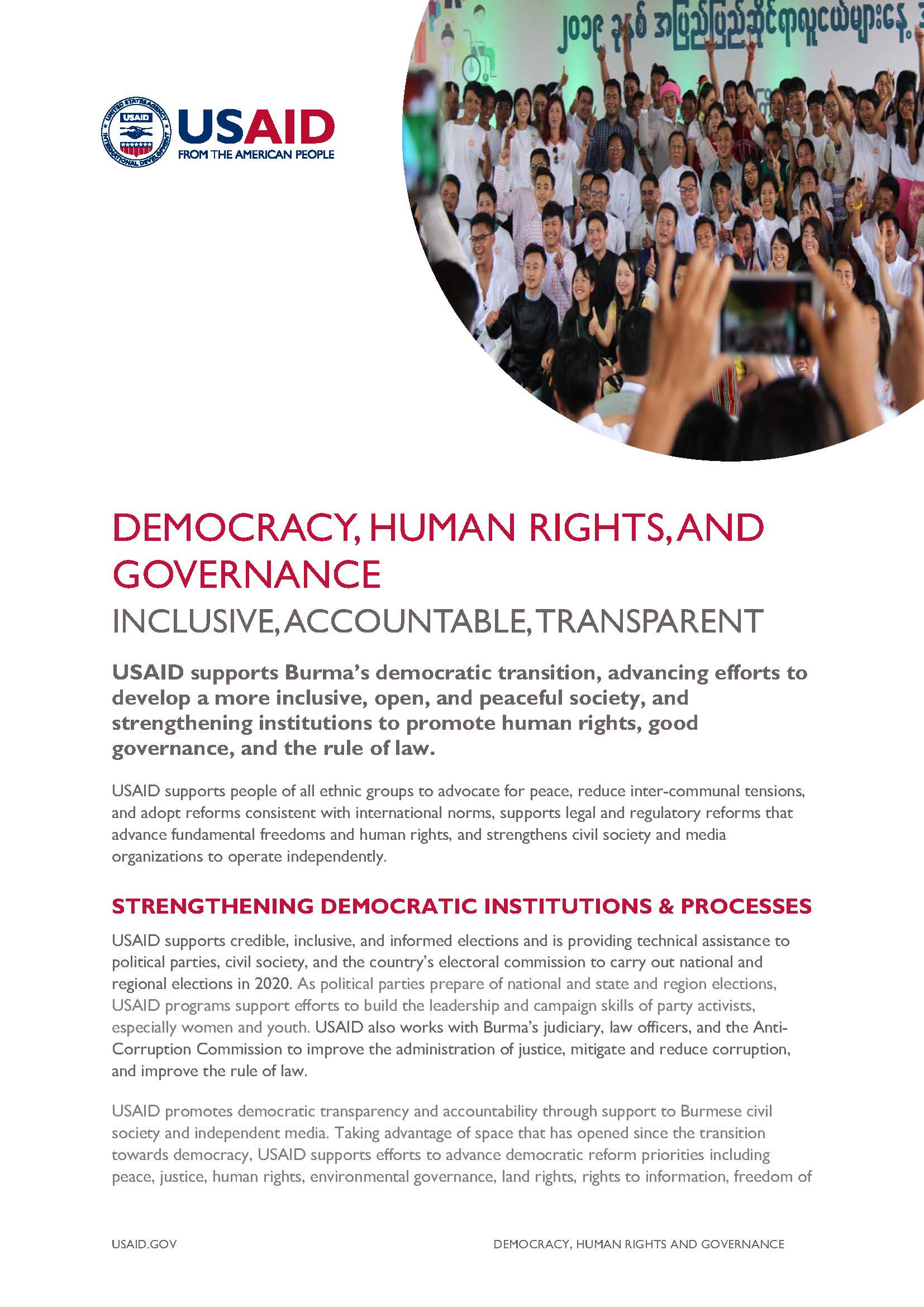 2019 USAID Burma Democratic Governance Fact Sheet