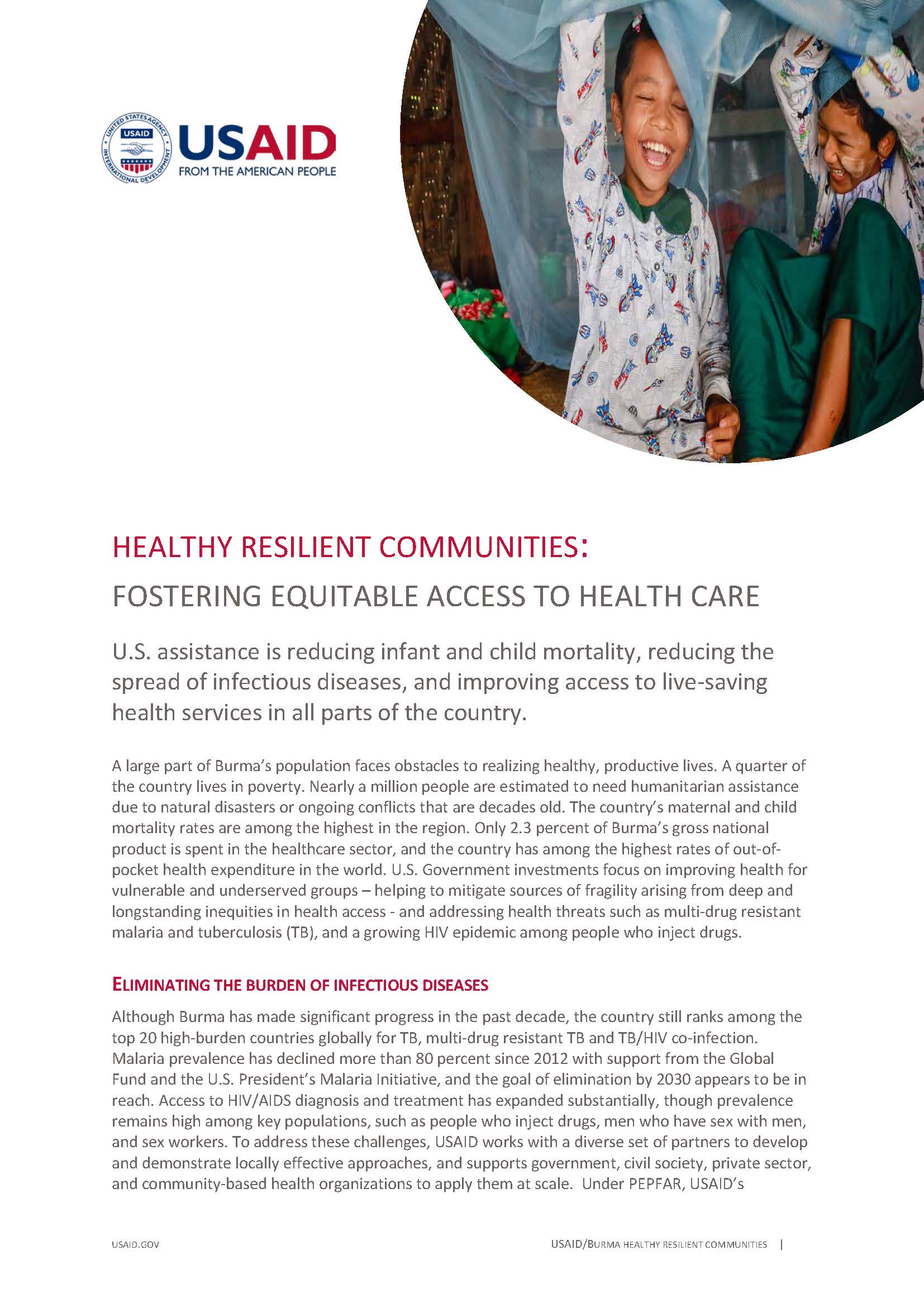 USAID Burma Office of Public Health fact sheet Oct 2019