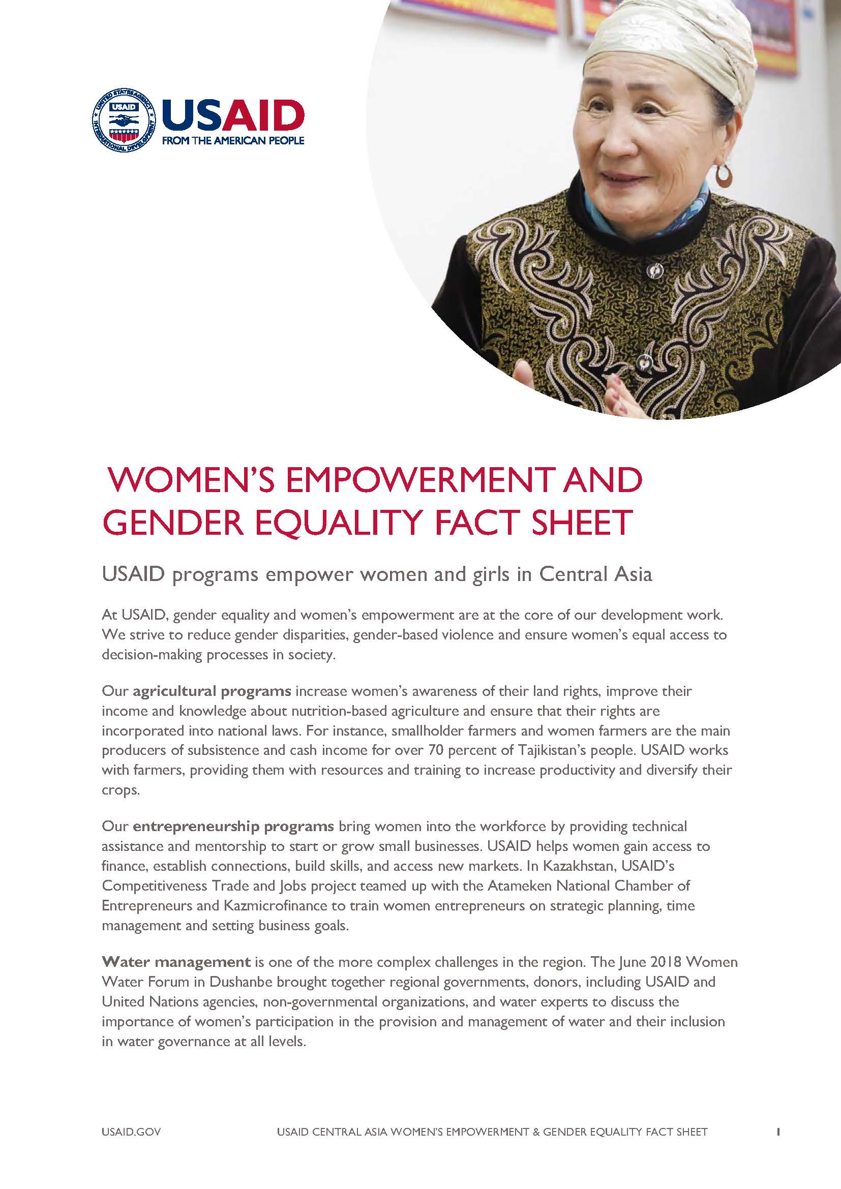 Women's Empowerment and Gender Equality Fact Sheet