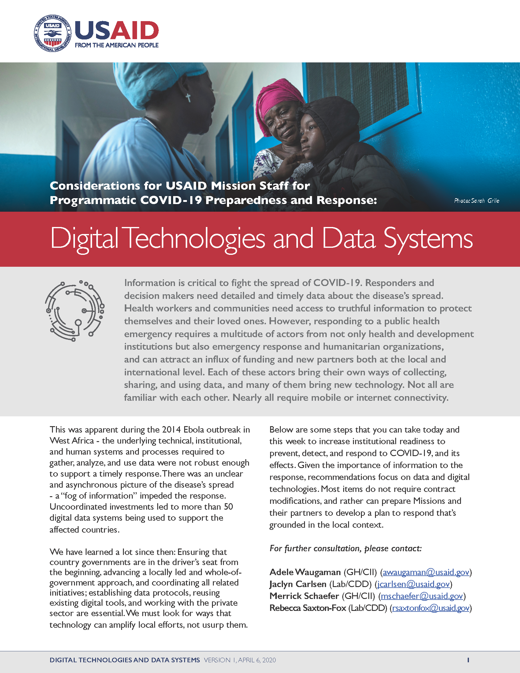 Digital Technologies and Data Systems