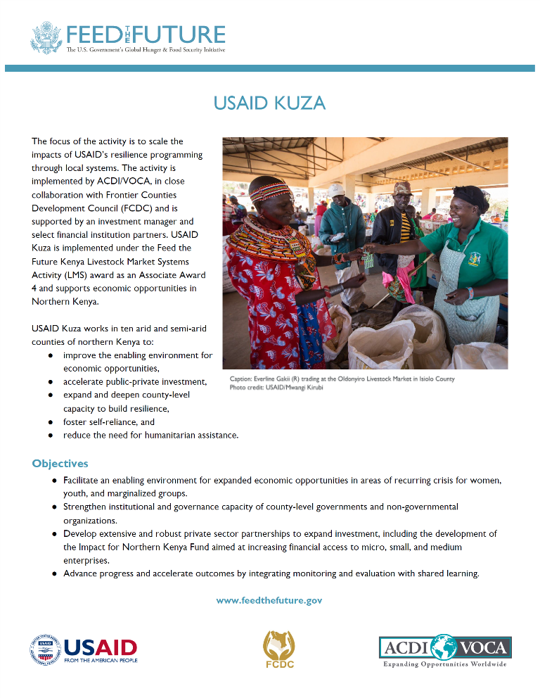 USAID Kuza fact sheet