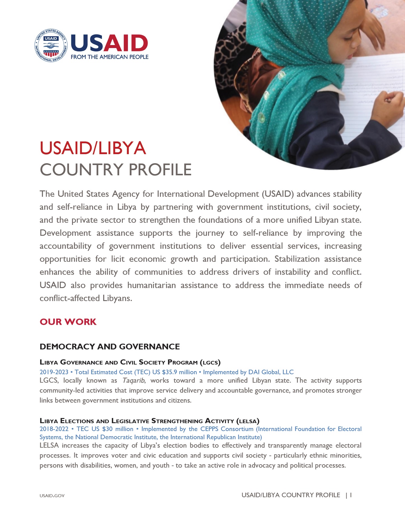 USAID/Libya Country Profile 2020