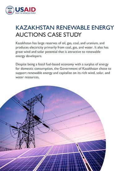 Kazakhstan Renewable Energy Auctions Case Study
