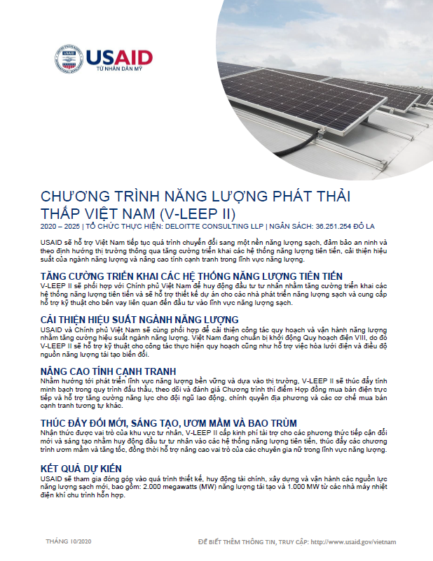 Chương trình Năng lượng Phát thải thấp Việt Nam (V-LEEP II)