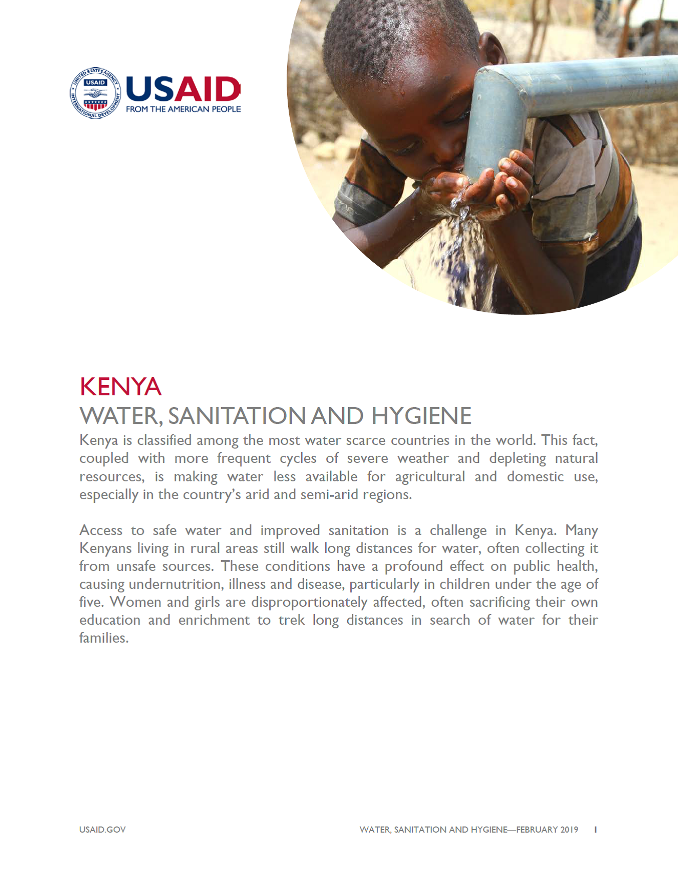Water, Sanitation and Hygiene (WASH) Fact Sheet