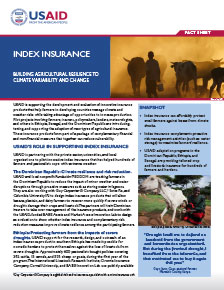 Index Insurance: Building Agricultural Resilience to Climate Variability and Change