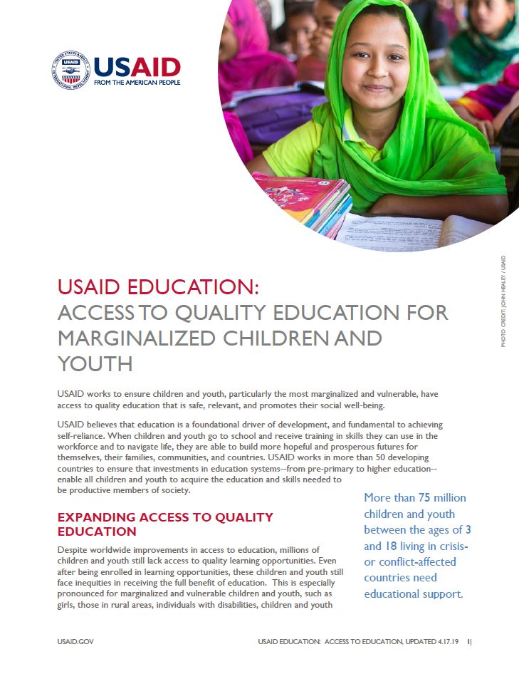 Access to Quality Education for Marginalized Children and Youth