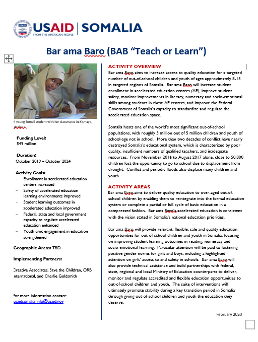 Fact Sheet - Bar ama Baro