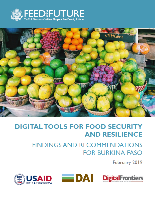 Digitaltools for Food Security and Resilience: Findings and Recommendations for Burkina Faso