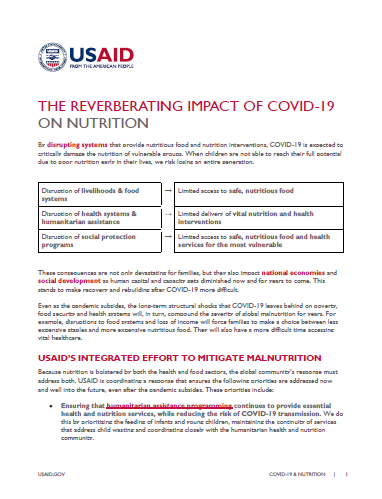 The Reverberating Impact of COVID-19 on Nutrition