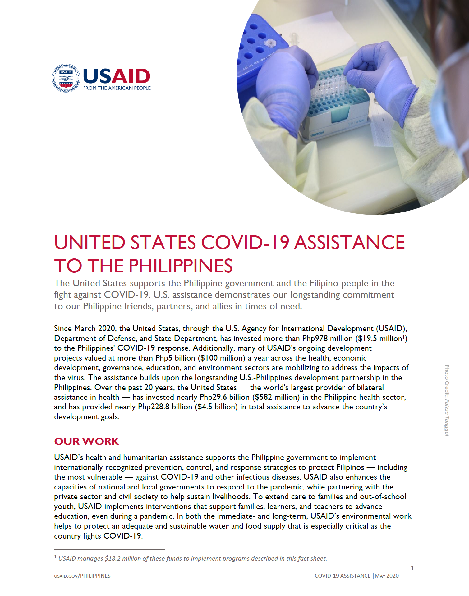 United States COVID-19 Assistance to the Philippines