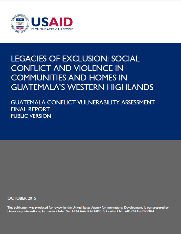 Guatemala Conflict Vulnerability Assessment