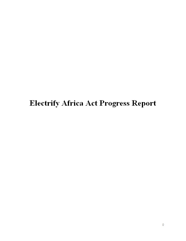 Final Electrify Africa Progress Report to Congress