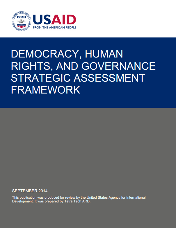 Democracy, Human Rights and Governance Strategic Assessment Framework