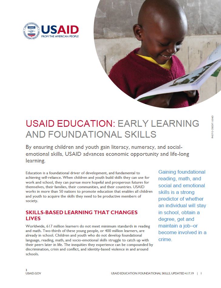 Early Learning and Foundational Skills
