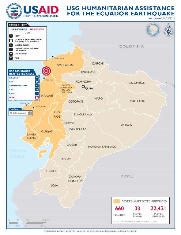 Ecuador Earthquake Program Map 04-29-2016