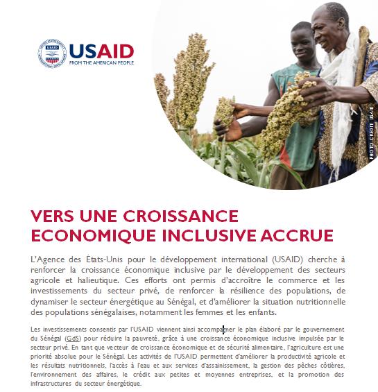 USAID Sénégal Croissance Economique Inclusive Fiche Technique Février 2019