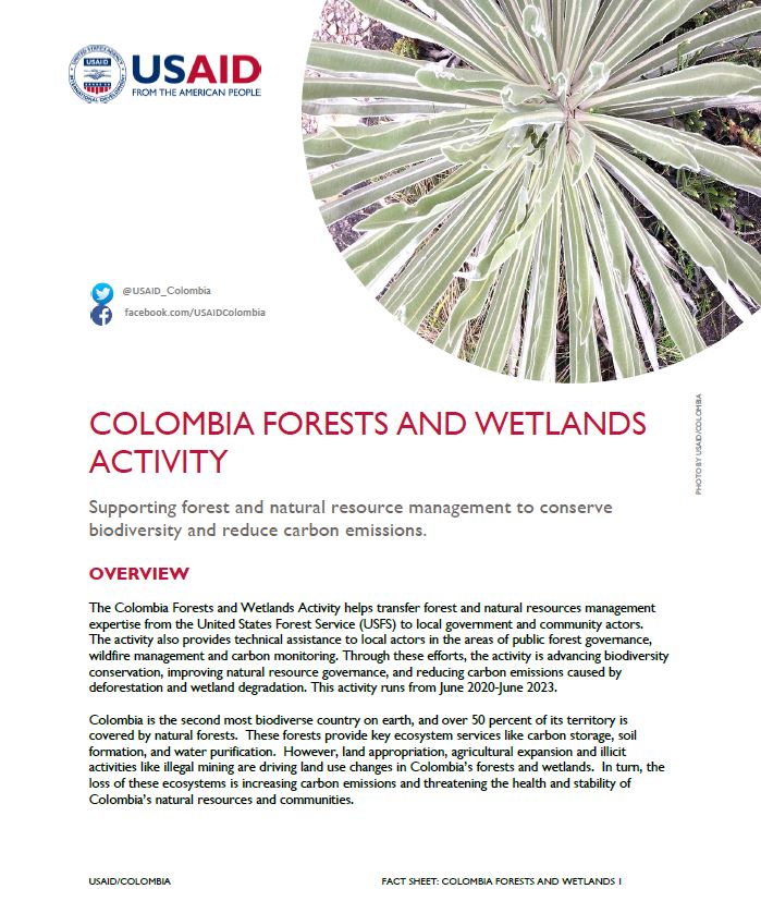 Colombia Forests and Wetlands Activity Fact Sheet