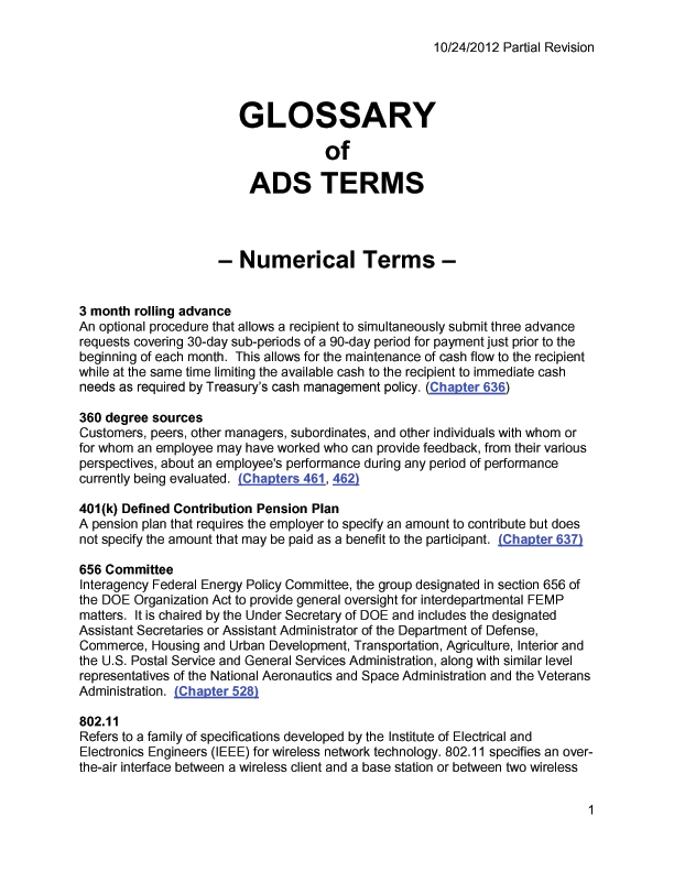 Glossary of ADS Terms