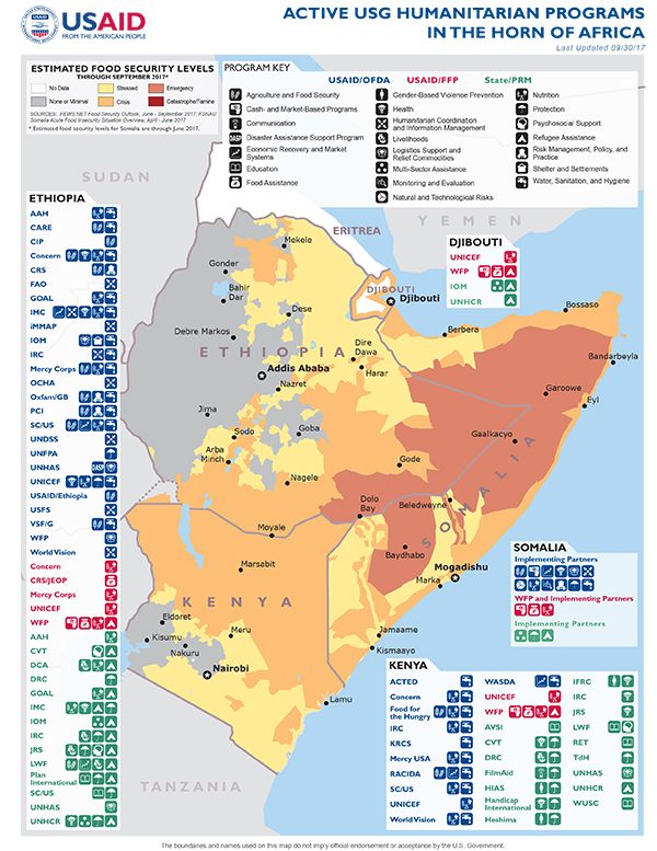 Horn of Africa Map - 09-30-2017