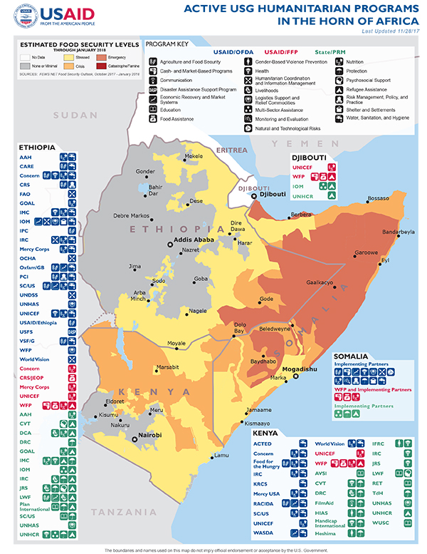 Horn of Africa Map - 11-28-2017