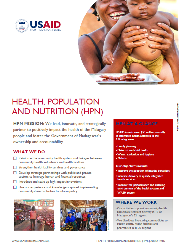 Madagascar Health, Nutrition and Population (HPN) Factsheet