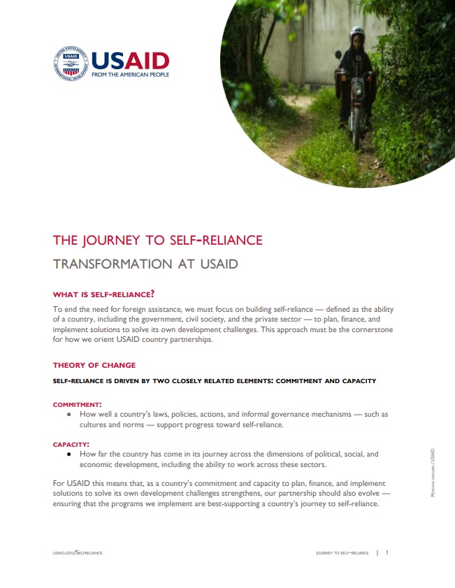 Fact Sheet: The Journey to Self-Reliance Overview