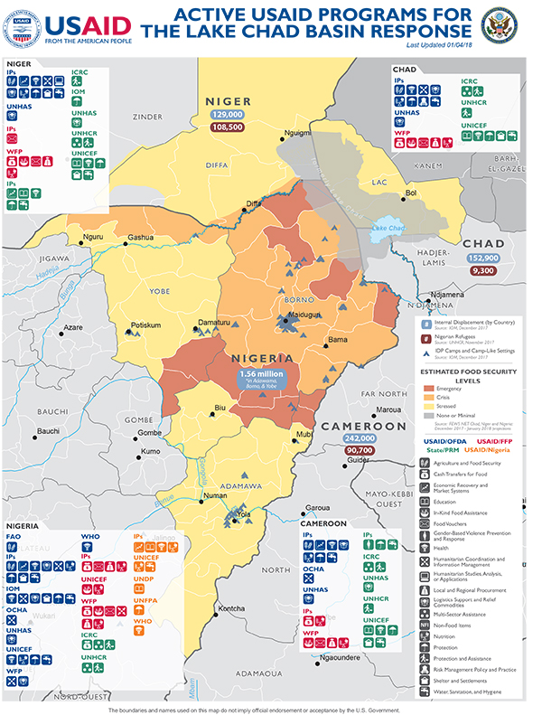 Lake Chad Map - 01-04-2018