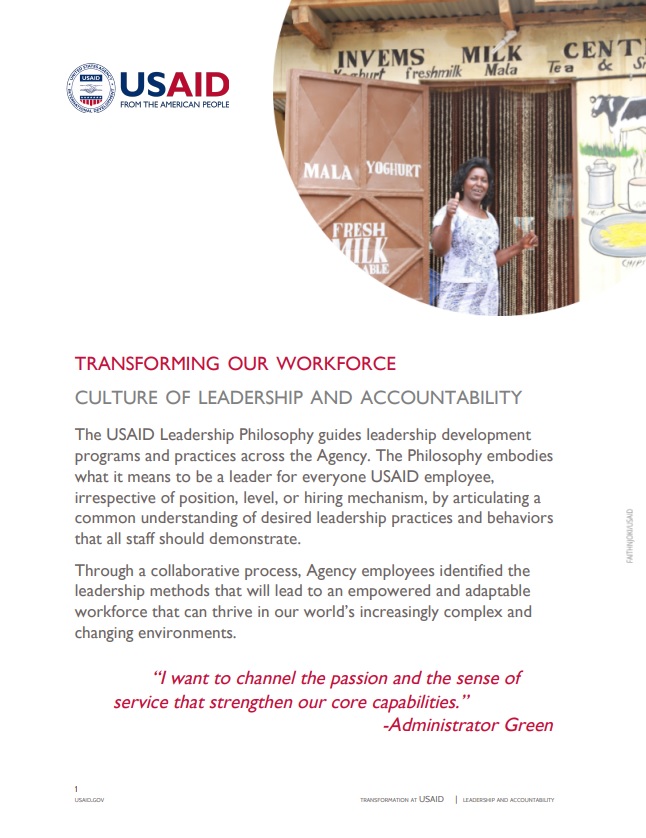 Fact Sheet: Culture of Leadership and Accountability