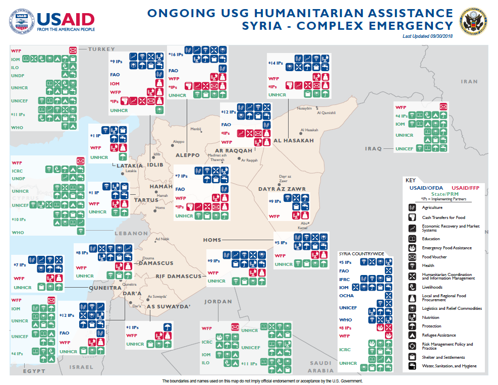 Syria Complex Emergency - Map #12 FY18