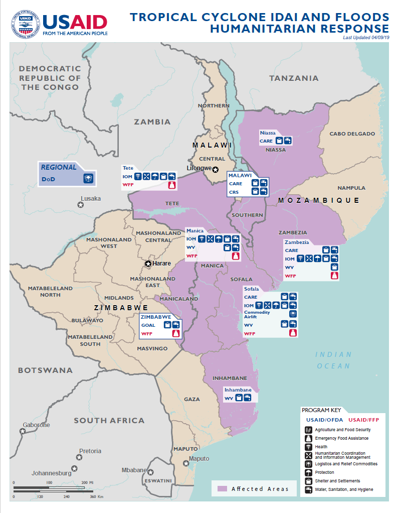 Southern Africa - Tropical Cyclone Idai - Map #6 FY2019