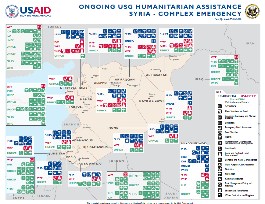 Syria Complex Emergency - Map #6 FY19