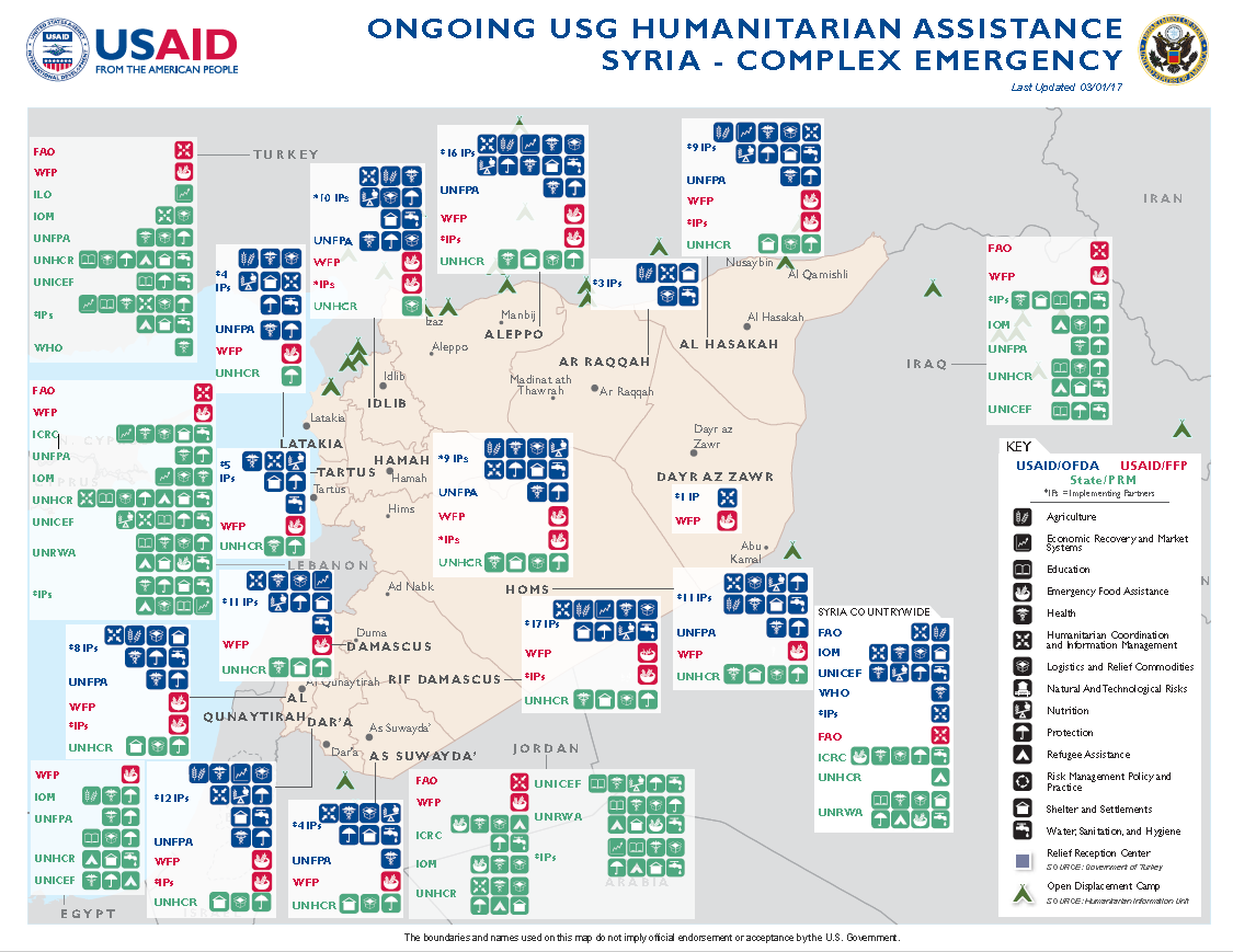 Syria Complex Emergency Map #2 - 03-01-2017