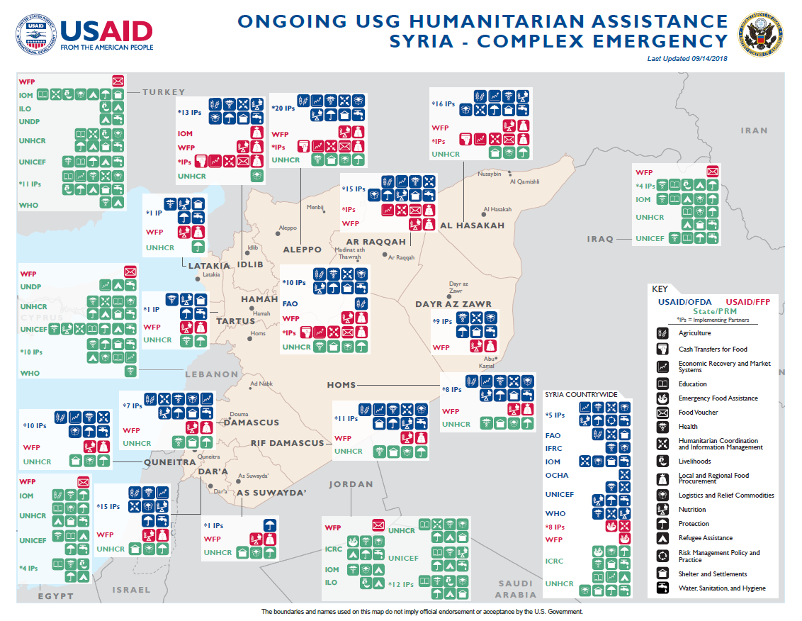 Syria Complex Emergency - Map  #11 FY18