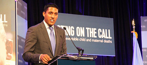 Photo of Rajiv Shah at the Acting on the Call Forum.