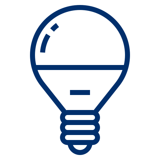 Icon of a LED lightbulb