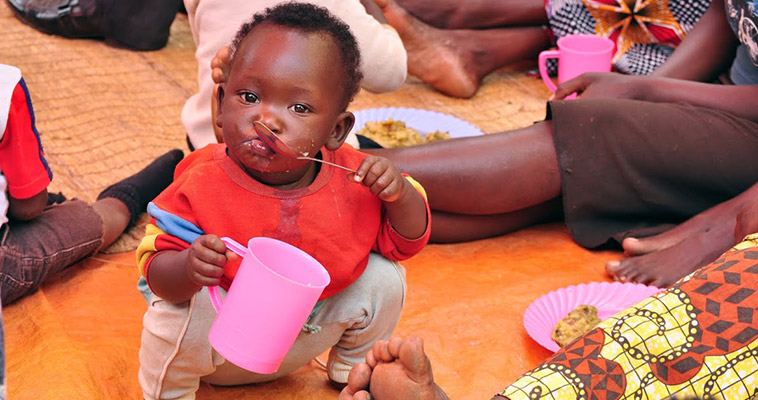 The Gimbuka project in Rwanda works to reduce stunting in children under 5. Local crops are used to prepare nutritious foods.